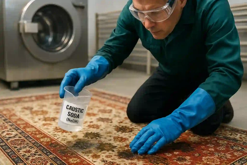 کاستیک سودا در قالیشویی