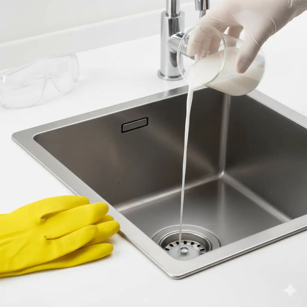 Application of Caustic Soda in Drain Cleaning..