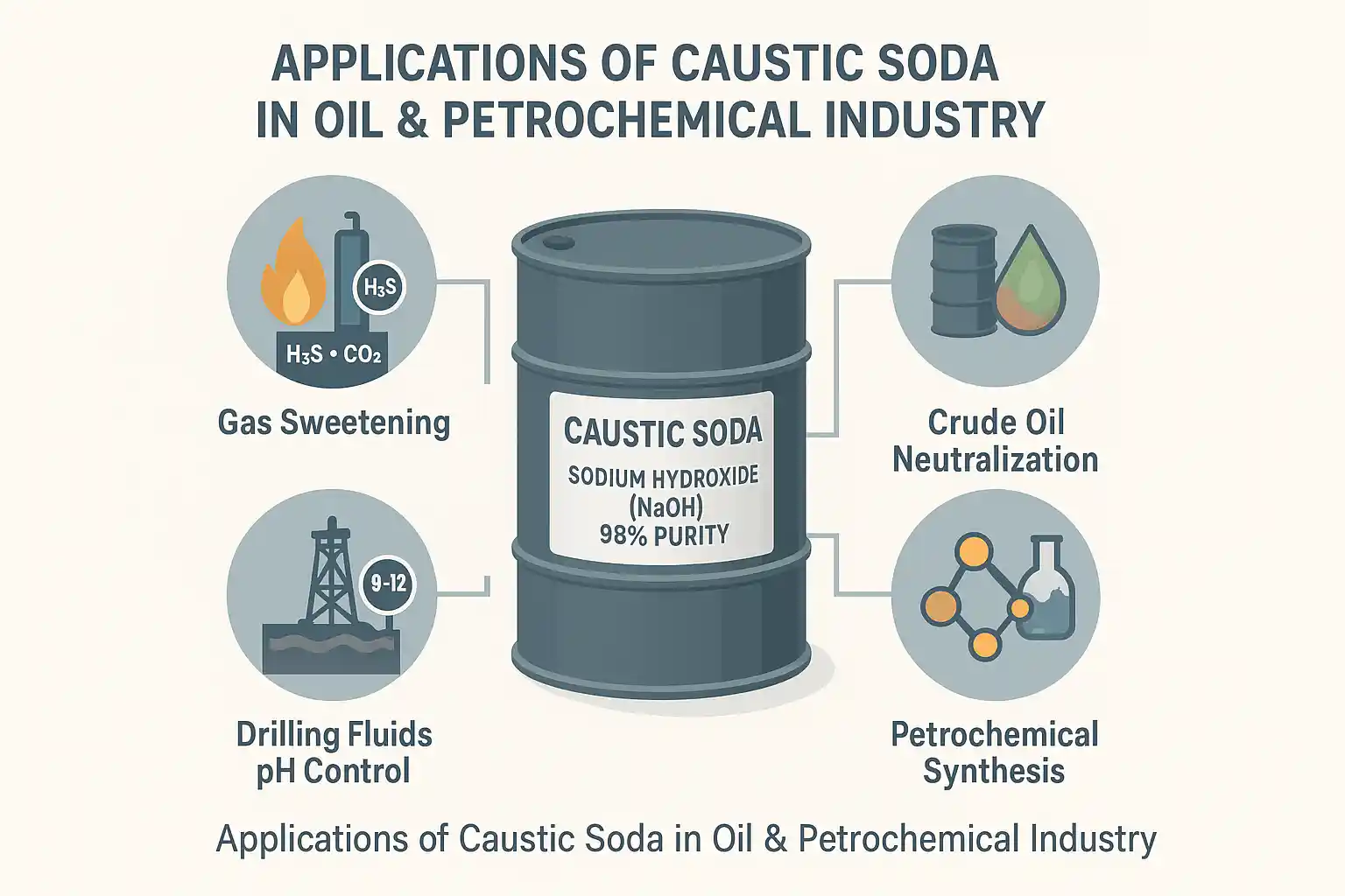 Application of Caustic Soda in Oil and Petrochemical Industry